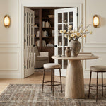 Ferro Performance Fabric Upholstered Bar Stool in Beige