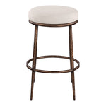 Ferro Performance Fabric Upholstered Bar Stool in Beige