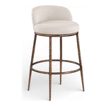 Ferro Performance Fabric Upholstered Bar Stool in Beige
