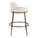 Ferro Performance Fabric Upholstered Bar Stool in Beige