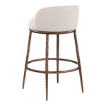 Ferro Performance Fabric Upholstered Bar Stool in Beige