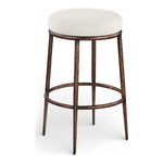 Ferro Performance Fabric Upholstered Bar Stool in Cream