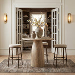 Ferro Performance Fabric Upholstered Bar Stool in Cream