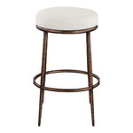 Ferro Performance Fabric Upholstered Bar Stool in Cream