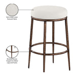 Ferro Performance Fabric Upholstered Bar Stool in Cream