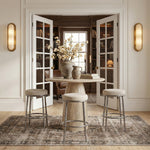 Ferro Performance Fabric Upholstered Bar Stool in Cream