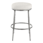 Ferro Performance Fabric Upholstered Bar Stool in Cream