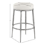 Ferro Performance Fabric Upholstered Bar Stool in Cream