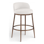 Ferro Performance Fabric Upholstered Bar Stool in Cream