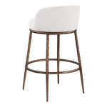 Ferro Performance Fabric Upholstered Bar Stool in Cream