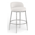 Ferro Performance Fabric Upholstered Bar Stool in Cream