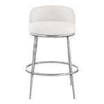 Ferro Performance Fabric Upholstered Bar Stool in Cream