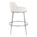 Ferro Performance Fabric Upholstered Bar Stool in Cream