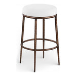 Ferro Performance Fabric Upholstered Bar Stool in White