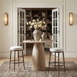 Ferro Performance Fabric Upholstered Bar Stool in White
