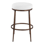 Ferro Performance Fabric Upholstered Bar Stool in White