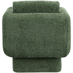 Alessandra Chenille Fabric Upholstered Swivel Accent Chair in Green
