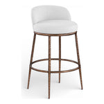 Ferro Performance Fabric Upholstered Bar Stool in White
