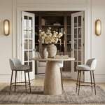 Ferro Performance Fabric Upholstered Bar Stool in White
