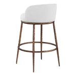 Ferro Performance Fabric Upholstered Bar Stool in White
