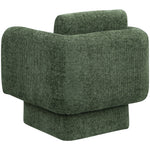 Alessandra Chenille Fabric Upholstered Swivel Accent Chair in Green