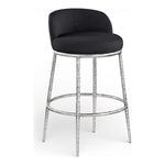 Ferro Performance Fabric Upholstered Bar Stool in Black