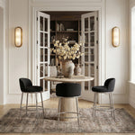 Ferro Performance Fabric Upholstered Bar Stool in Black