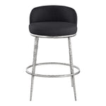 Ferro Performance Fabric Upholstered Bar Stool in Black