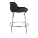 Ferro Performance Fabric Upholstered Bar Stool in Black