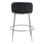 Ferro Performance Fabric Upholstered Bar Stool in Black
