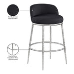 Ferro Performance Fabric Upholstered Bar Stool in Black