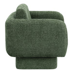 Alessandra Chenille Fabric Upholstered Swivel Accent Chair in Green