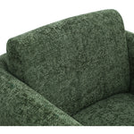 Alessandra Chenille Fabric Upholstered Swivel Accent Chair in Green