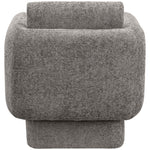 Alessandra Chenille Fabric Upholstered Swivel Accent Chair in Grey