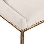 Ferro Linen Textured Performance Fabric Upholstered Dining Side Chair in Beige
