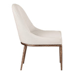 Ferro Linen Textured Performance Fabric Upholstered Dining Side Chair in Beige