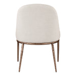 Ferro Linen Textured Performance Fabric Upholstered Dining Side Chair in Beige