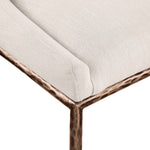 Ferro Linen Textured Performance Fabric Upholstered Dining Side Chair in Beige