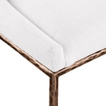 Ferro Linen Textured Performance Fabric Upholstered Dining Side Chair in Cream