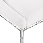 Ferro Linen Textured Performance Fabric Upholstered Dining Side Chair in Cream