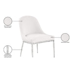 Ferro Linen Textured Performance Fabric Upholstered Dining Side Chair in Cream