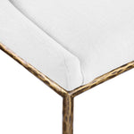 Ferro Linen Textured Performance Fabric Upholstered Dining Side Chair in White