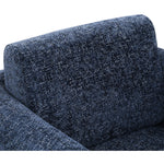 Alessandra Chenille Fabric Upholstered Swivel Accent Chair in Navy