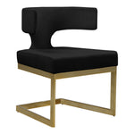 Alexandra Velvet Upholstered Dining Chair in Black