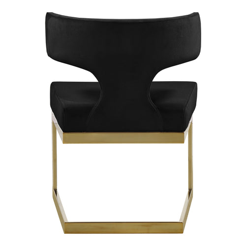 Alexandra Velvet Upholstered Dining Chair in Black