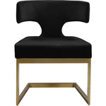 Alexandra Velvet Upholstered Dining Chair in Black
