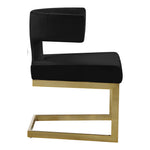 Alexandra Velvet Upholstered Dining Chair in Black