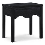 Fiora Oak Veneer Nightstand in Black