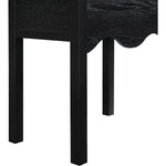 Fiora Oak Veneer Nightstand in Black