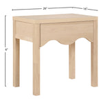 Fiora Oak Veneer Nightstand in Natural